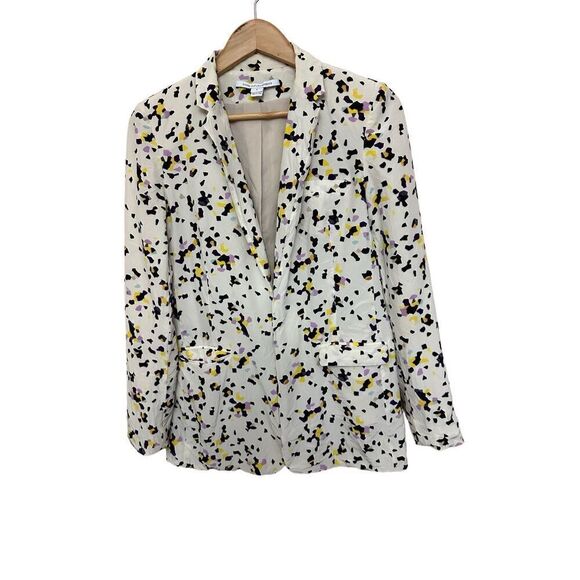 DIANE VON FURSTENBERG Silk Printed Blazer Size 6 - Picture 1 of 10